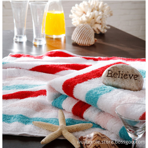SGS Ultra-Soft Color Stripe Bath Towel Beach Towel